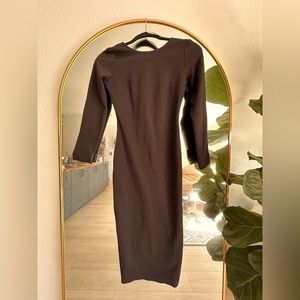 Backless Lulu's Black Midi Dress - Worn Once - Classic Elegance